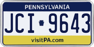 PA license plate JCI9643