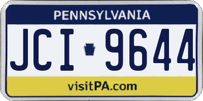 PA license plate JCI9644