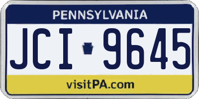 PA license plate JCI9645