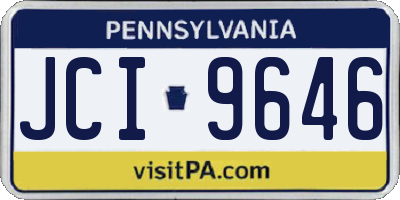 PA license plate JCI9646