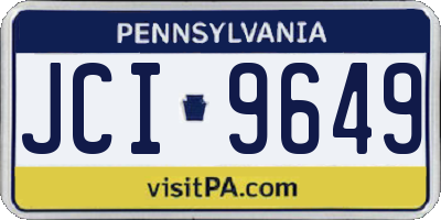 PA license plate JCI9649
