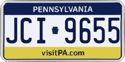 PA license plate JCI9655