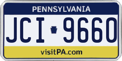 PA license plate JCI9660