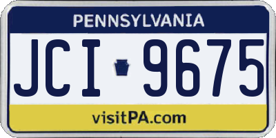 PA license plate JCI9675