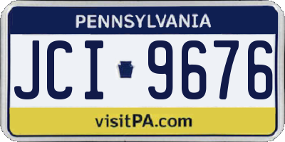 PA license plate JCI9676