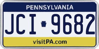 PA license plate JCI9682