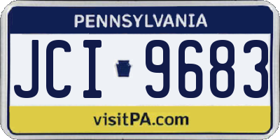 PA license plate JCI9683