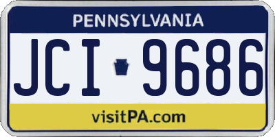 PA license plate JCI9686