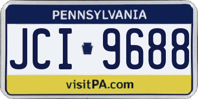 PA license plate JCI9688