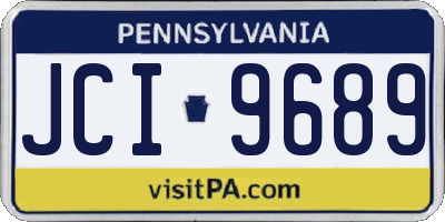 PA license plate JCI9689