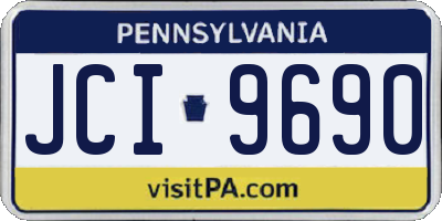 PA license plate JCI9690