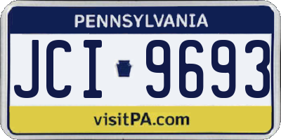 PA license plate JCI9693