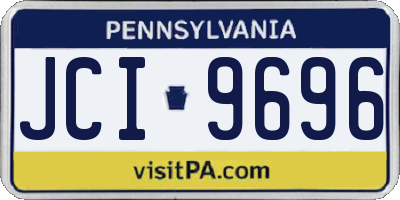 PA license plate JCI9696