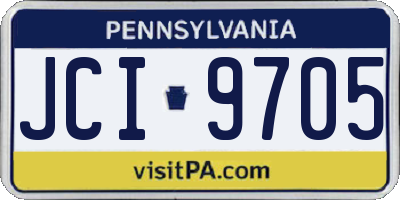 PA license plate JCI9705