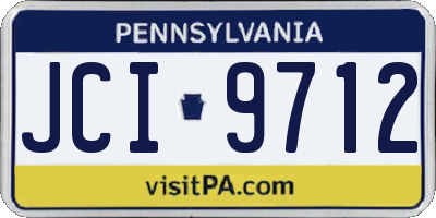 PA license plate JCI9712