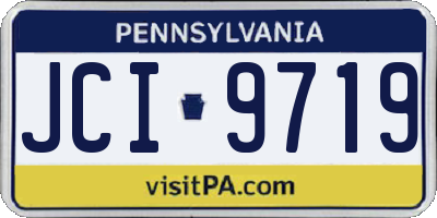 PA license plate JCI9719