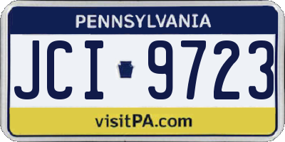 PA license plate JCI9723