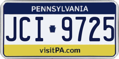 PA license plate JCI9725
