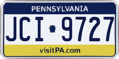 PA license plate JCI9727