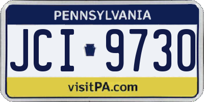 PA license plate JCI9730