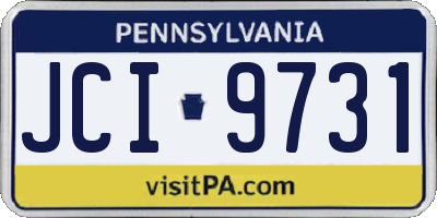 PA license plate JCI9731