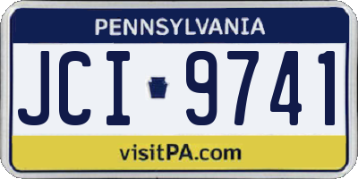 PA license plate JCI9741