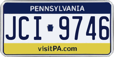 PA license plate JCI9746