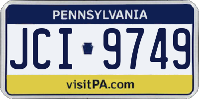 PA license plate JCI9749