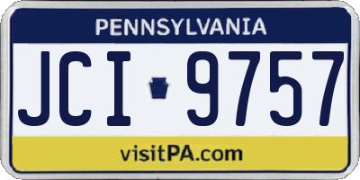 PA license plate JCI9757