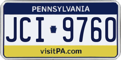 PA license plate JCI9760