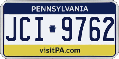 PA license plate JCI9762