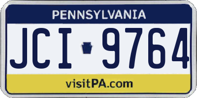 PA license plate JCI9764