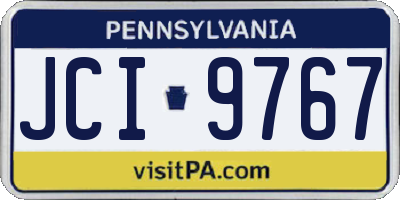 PA license plate JCI9767
