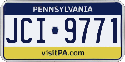 PA license plate JCI9771