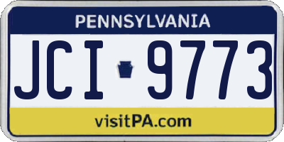 PA license plate JCI9773