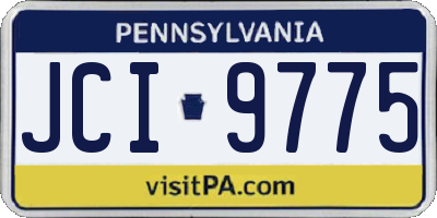 PA license plate JCI9775