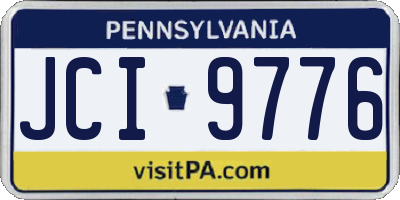 PA license plate JCI9776