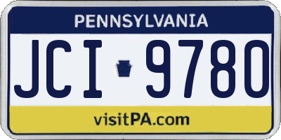 PA license plate JCI9780
