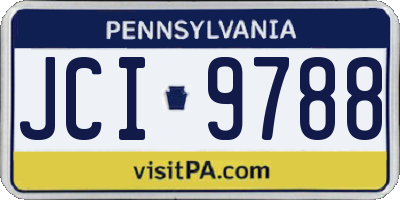 PA license plate JCI9788