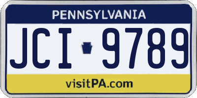 PA license plate JCI9789