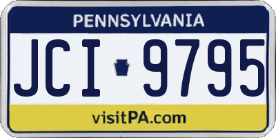 PA license plate JCI9795