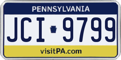 PA license plate JCI9799