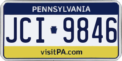 PA license plate JCI9846
