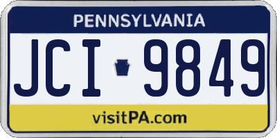 PA license plate JCI9849