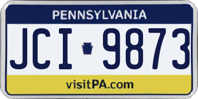 PA license plate JCI9873