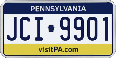 PA license plate JCI9901