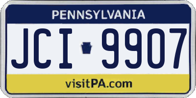 PA license plate JCI9907