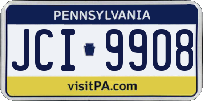 PA license plate JCI9908