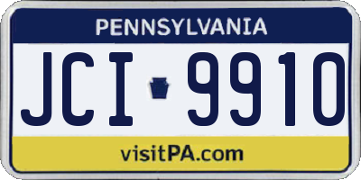 PA license plate JCI9910