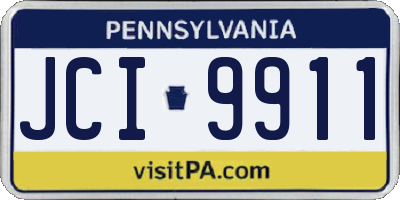 PA license plate JCI9911
